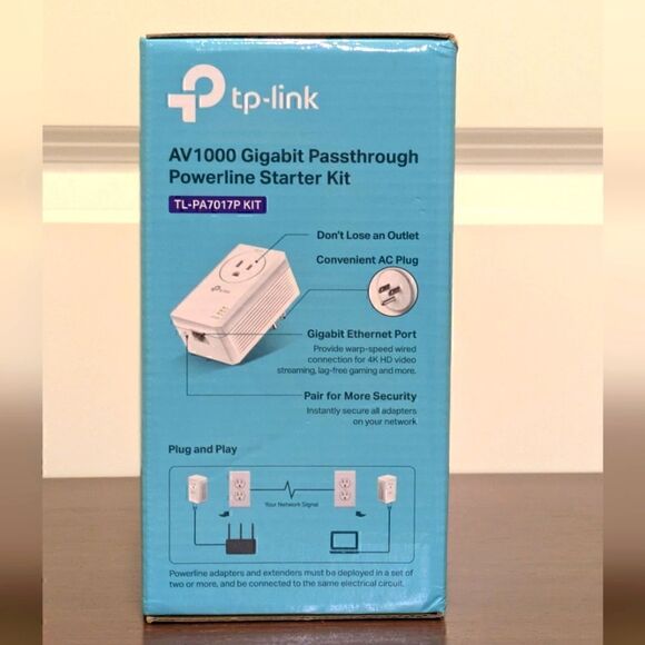 NWOT TP-Link AV1000 Passthrough Powerline Starter Kit - Picture 4 of 7